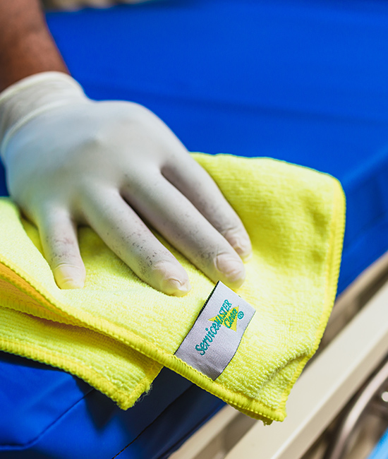 Lakeland cleaning company employee providing commercial cleaning services