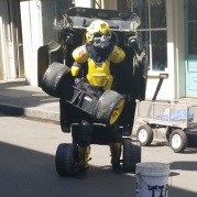 Transformer person on the street
